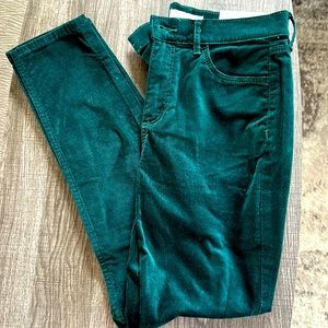 Loft, velvet green pants